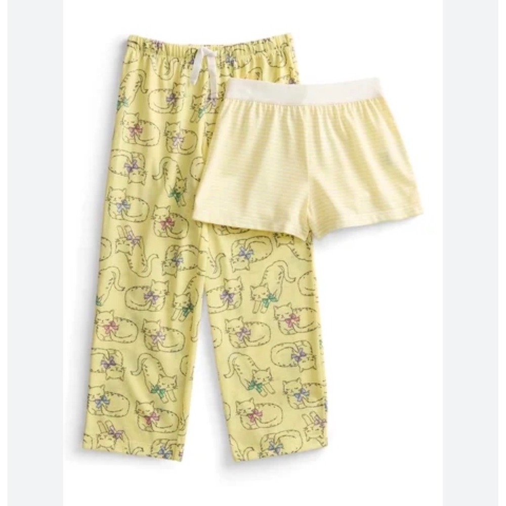 Wonder Nation 2-Pack Sleep Bottoms – Yellow Chamomile – Girls Medium (8) – NWT - Picture 1 of 7